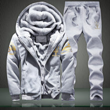 Load image into Gallery viewer, Men Leisure Set Winter Students Sports Clothing Brushed And Thick Hoodie Hooded Coat Two-Piece Set