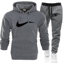 Load image into Gallery viewer, 2019 New Fashion Men Hoodies Suits Brand Tracksuit Men Hip Hop Sweatshirts+Sweatpants Autumn Winter Fleece Hooded Pullover